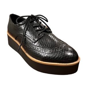 •MADDEN GIRL• G-Class Snakeskin Oxford Wedge Creeper Loafer Sz 10 (NWOT)